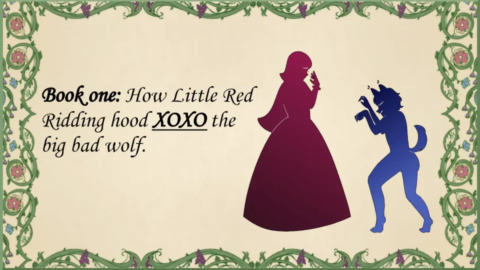 How Little Red Ridding Hood XOXO the Big Bad Wolf cover, wide