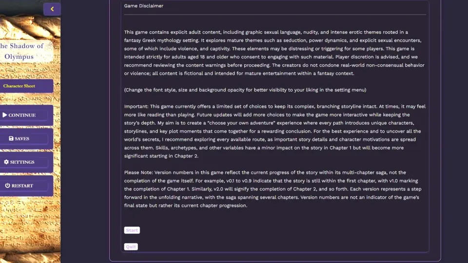 The Shadow of Olympus screenshot 1